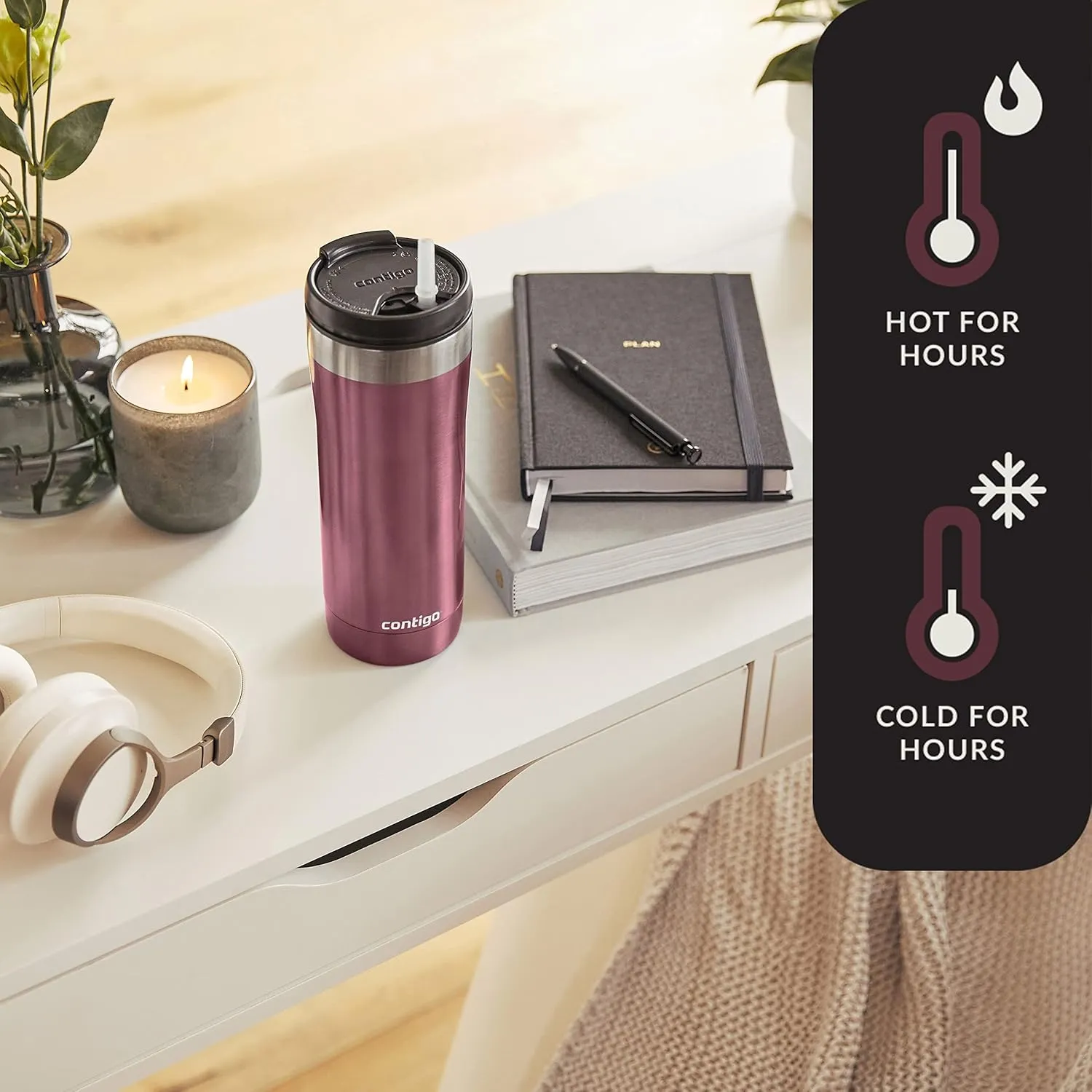 Contigo Chocolate Truffle Beverage|Water Bottles, 24 oz