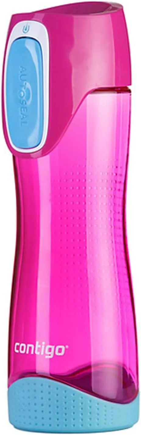 Contigo Swish Autoseal Water Bottle, Large BPA Drinking Bottle, Leakproof Gym Bottle, Ideal for Sports, Running, Bike, Running, Hiking, 500 ml, Magenta