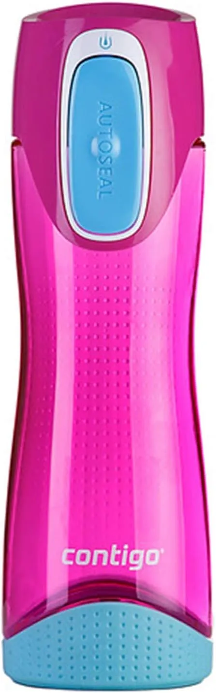 Contigo Swish Autoseal Water Bottle, Large BPA Drinking Bottle, Leakproof Gym Bottle, Ideal for Sports, Running, Bike, Running, Hiking, 500 ml, Magenta