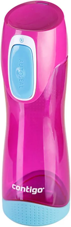 Contigo Swish Autoseal Water Bottle, Large BPA Drinking Bottle, Leakproof Gym Bottle, Ideal for Sports, Running, Bike, Running, Hiking, 500 ml, Magenta