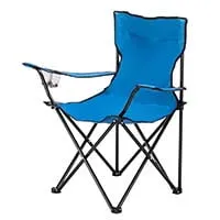 COOKCOK Small Camp Chair, Iron Pipe 600D Oxford Cloth, 18.5"D x 16.5"H x 19.7"W, 230lbs, Red