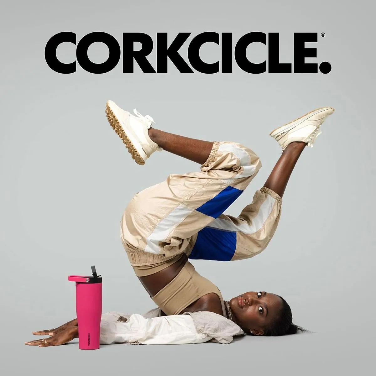 Corkcicle Go Cup XL Insulated Tumbler with Lid and Straw, Walnut Wood, 30 oz – Reusable Water Bottle Keeps Beverages Cold for 12hrs – Cupholder Friendly Tumbler, Leak-Proof Design