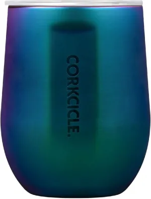 Corkcicle Stemless Insulated Wine Glass Tumbler, Dragonfly, 12 oz – Stainless Steel Stemless Wine Glass Keeps Beverages Cold for 6 Hrs, Hot for 3 Hrs