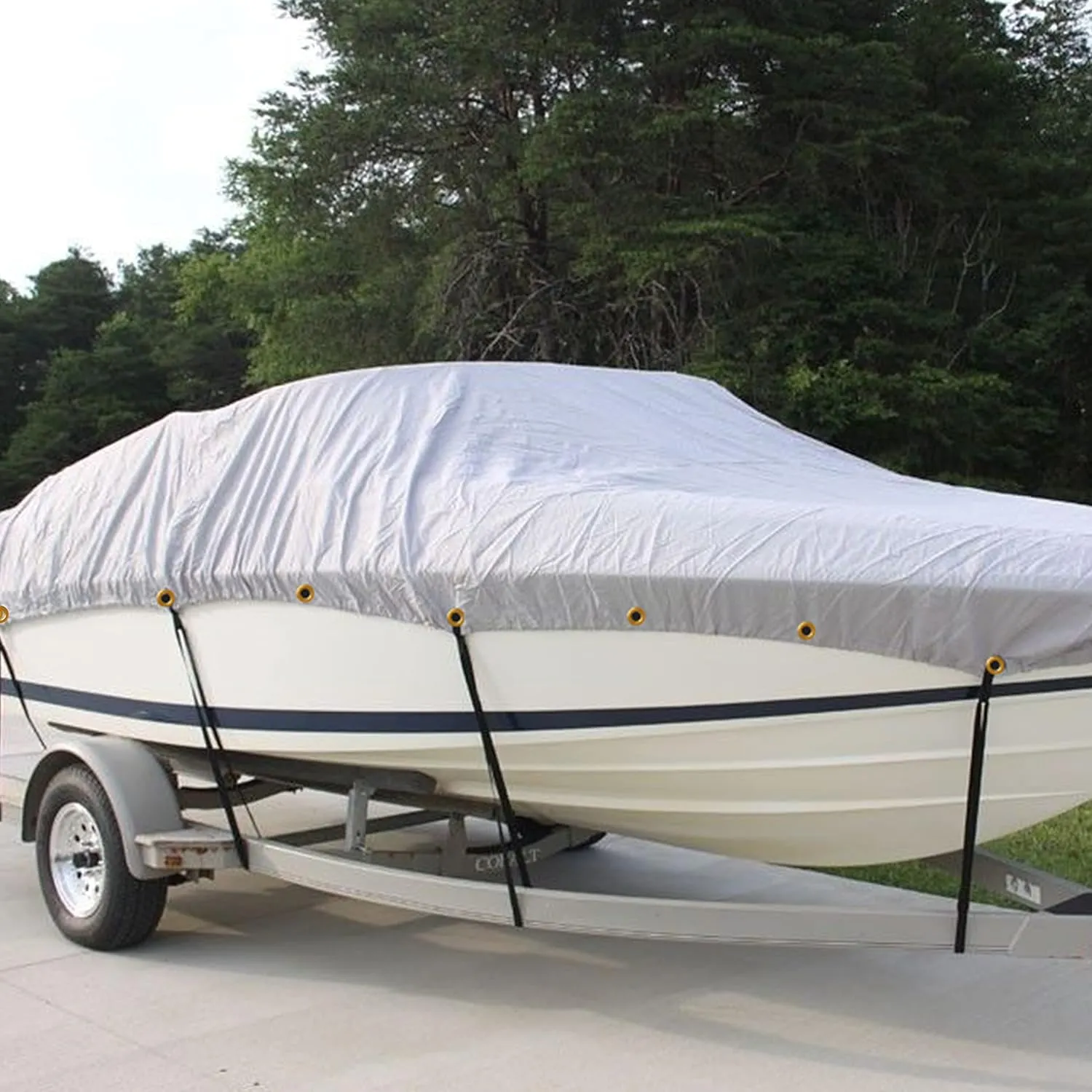 Covers & all Heavy Duty Tarps, 12 Oz Waterproof Tear and UV Resistant Tarpaulin, Multipurpose Protective use for Covers Roof Canopies Camping Patio Swimming Pool Boats (6' H x 10' W Feet, Grey)