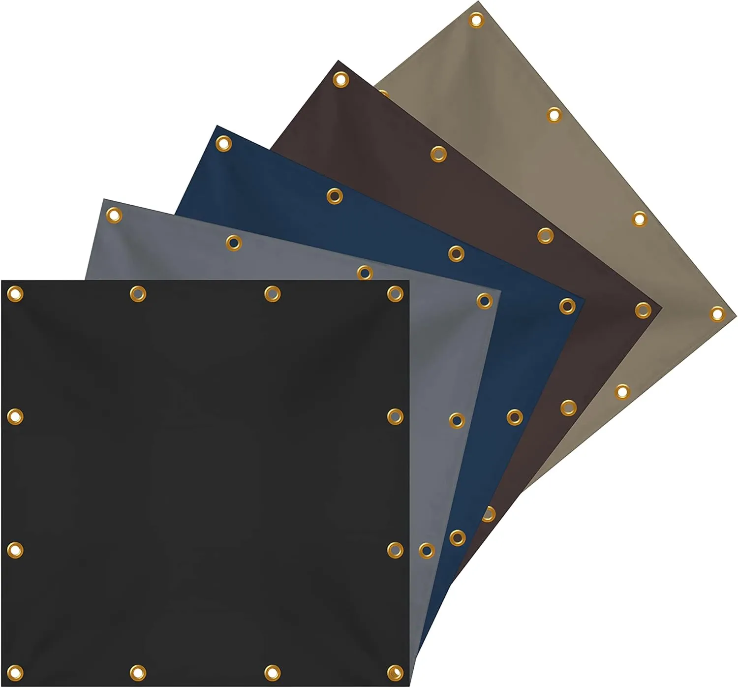 Covers & all Heavy Duty Tarps, 12 Oz Waterproof Tear and UV Resistant Tarpaulin, Multipurpose Protective use for Covers Roof Canopies Camping Patio Swimming Pool Boats (6' H x 10' W Feet, Grey)