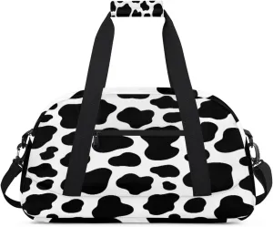 Cows Texture Gym Duffel Bag for Men Women Cows Print Sports Tote Bag with Adjustable Shoulder Strap for Dance Gymnastics Traveling Outdoor Camping Overnight Stay