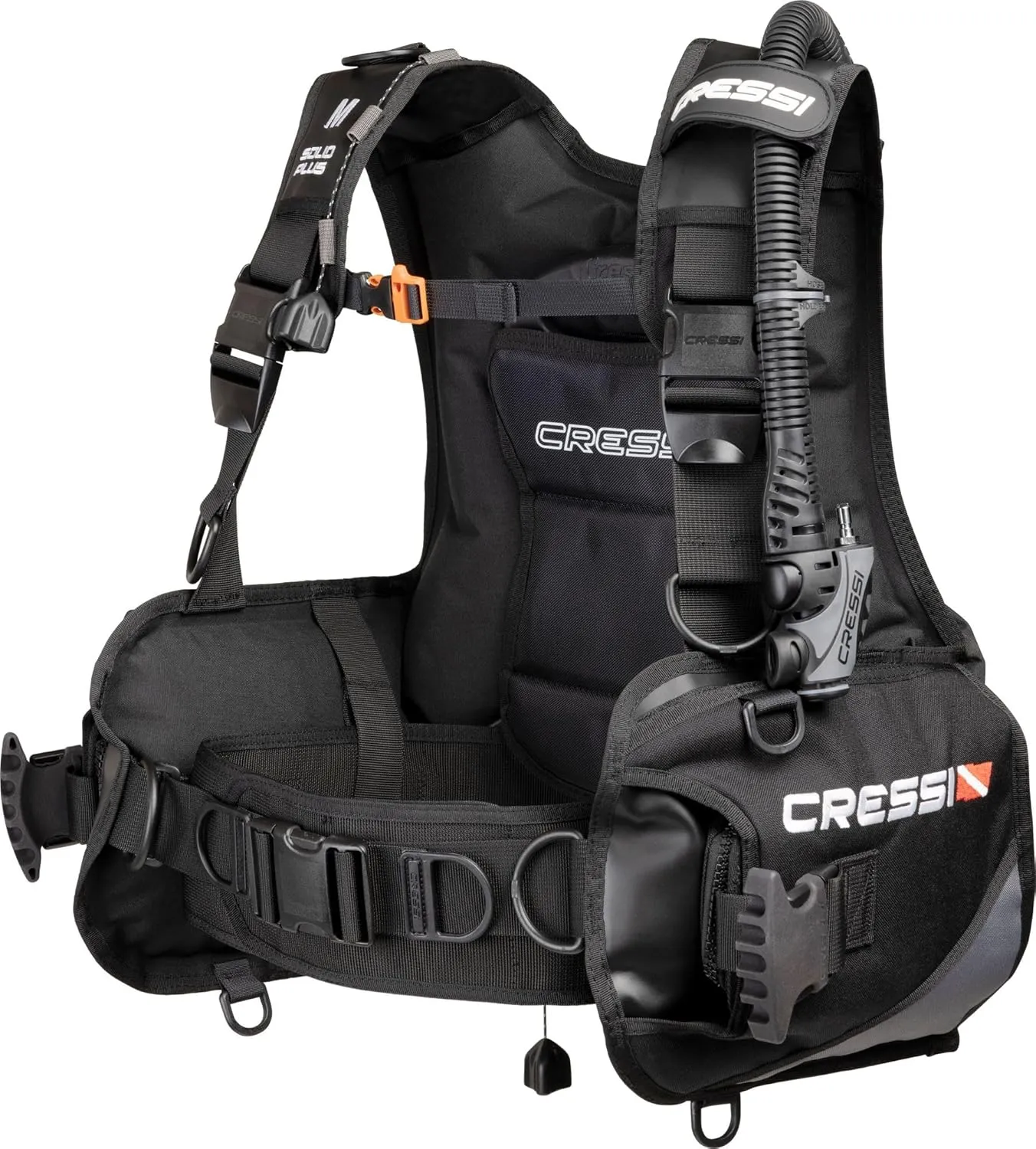 Cressi Scuba Diving Jacket BCD Designed for Intense Use - High-Lift Capacity, Nylon 500D, Large Pockets - Solid Plus: Designed in Italy