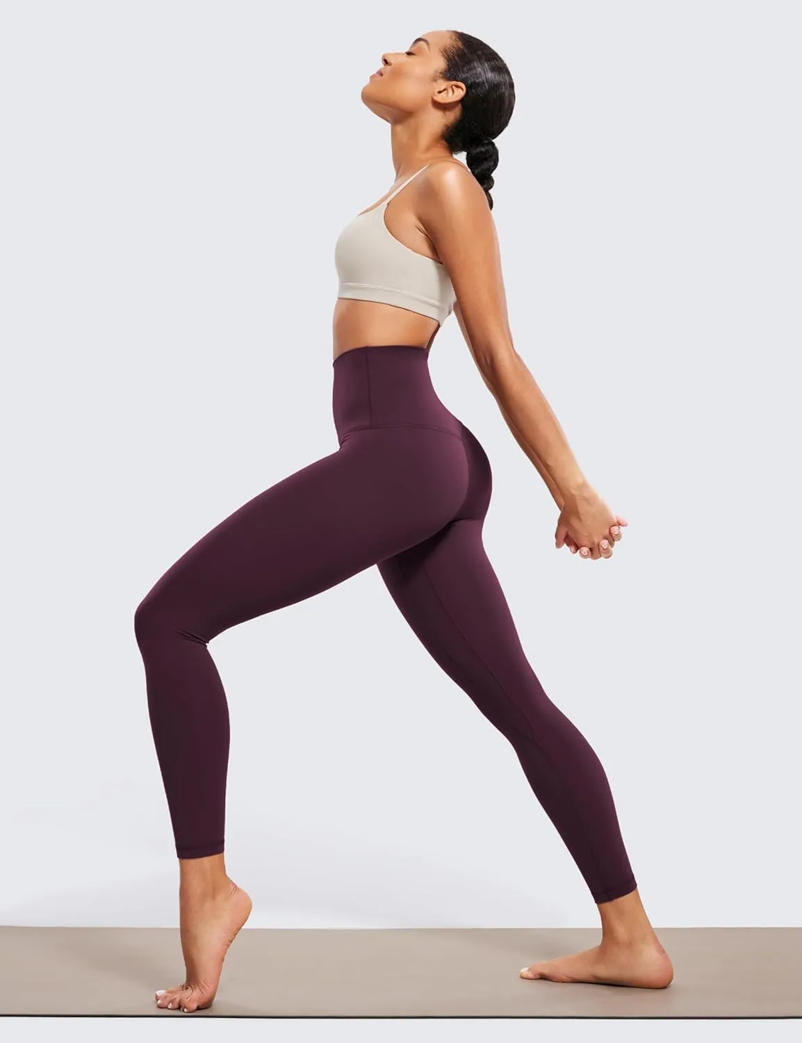 CRZ YOGA Super High Waisted Butterluxe Yoga Pants 25 Inches - Buttery Soft Workout Leggings for Women Over Belly