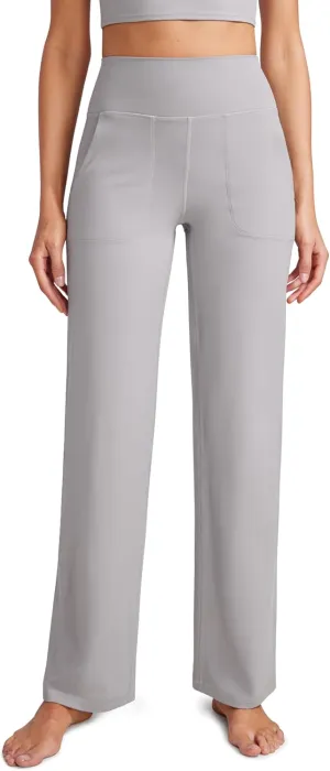 CRZ YOGA Womens Butterluxe High Waist Wide Leg Pants with Pockets 31" - Buttery Soft Comfy Casual Yoga Lounge