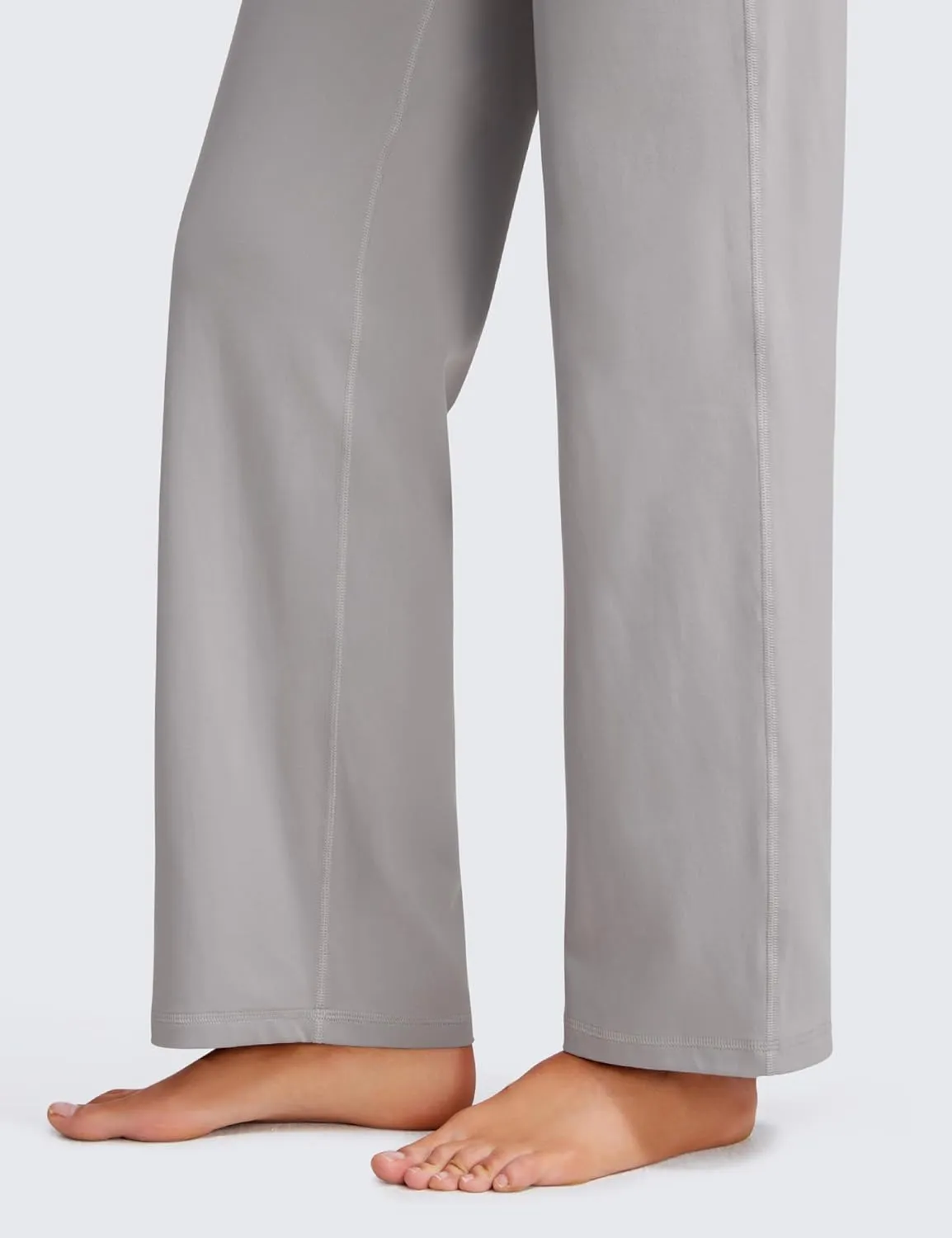 CRZ YOGA Womens Butterluxe High Waist Wide Leg Pants with Pockets 31" - Buttery Soft Comfy Casual Yoga Lounge