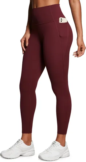 CRZ YOGA Womens Butterluxe Workout Leggings 25 Inches - High Waisted Gym Yoga Pants with Pockets Buttery Soft