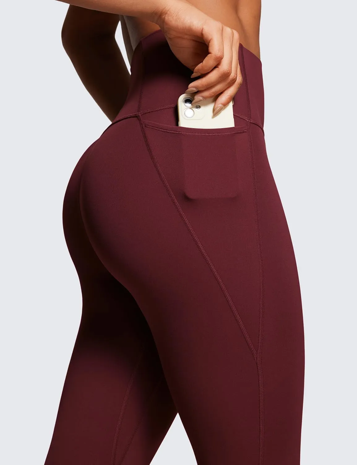 CRZ YOGA Womens Butterluxe Workout Leggings 25 Inches - High Waisted Gym Yoga Pants with Pockets Buttery Soft