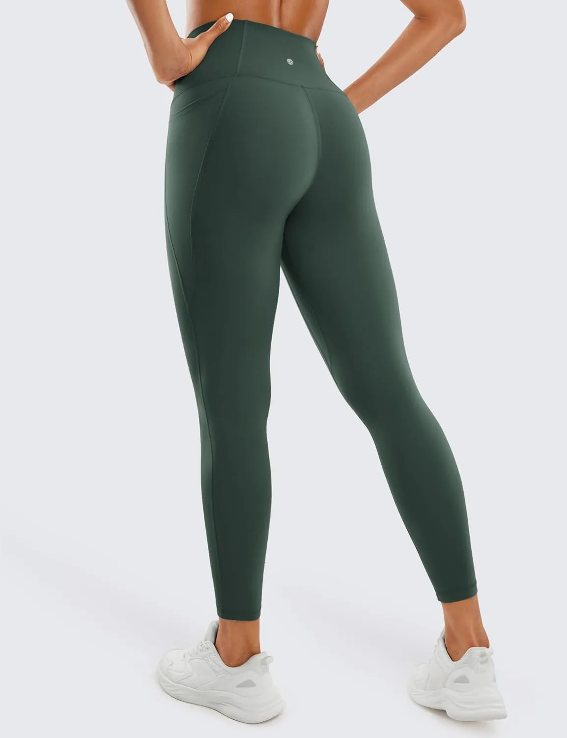 CRZ YOGA Womens Butterluxe Workout Leggings 25 Inches - High Waisted Gym Yoga Pants with Pockets Buttery Soft