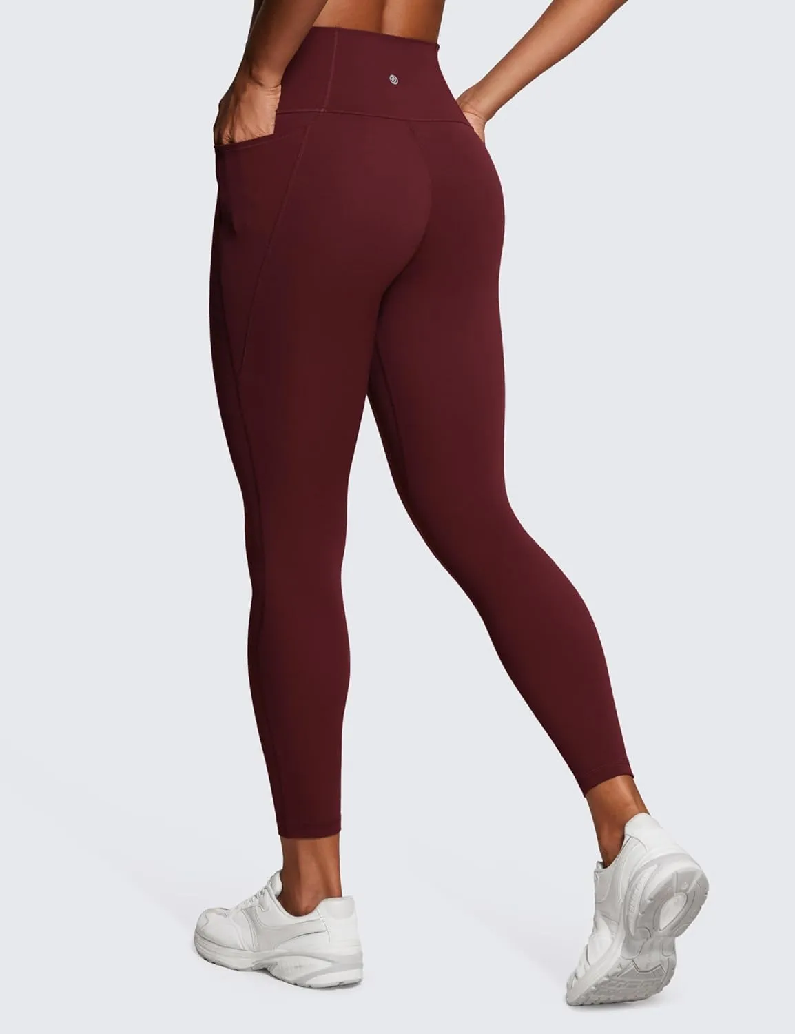 CRZ YOGA Womens Butterluxe Workout Leggings 25 Inches - High Waisted Gym Yoga Pants with Pockets Buttery Soft