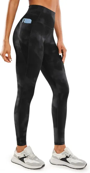 CRZ YOGA Womens Butterluxe Workout Leggings 28 Inches - High Waisted Gym Yoga Pants with Pockets Running Buttery Soft