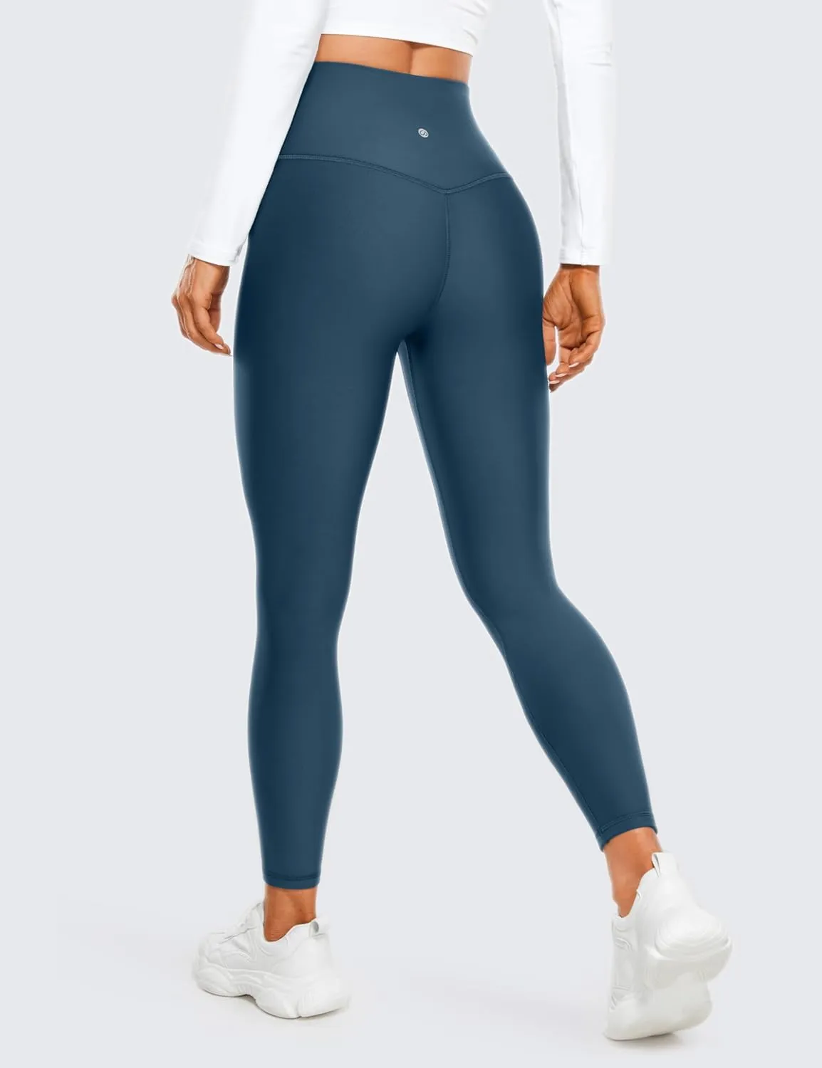 CRZ YOGA Womens High Waisted Fleece Lined Leggings 25 inches - Winter Warm Thick Thermal Soft Workout Yoga Pants