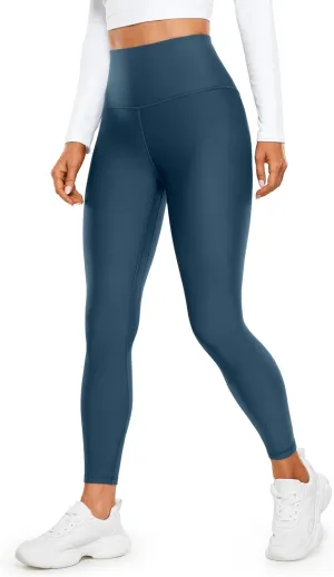 CRZ YOGA Womens High Waisted Fleece Lined Leggings 25 inches - Winter Warm Thick Thermal Soft Workout Yoga Pants