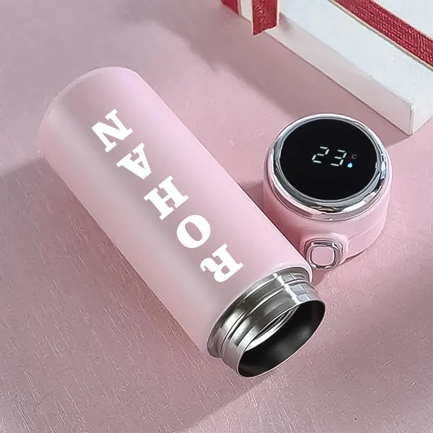 Customize Smart Vacuum Insulated Water Bottle with LED Temperature Display (450 ML Approx)