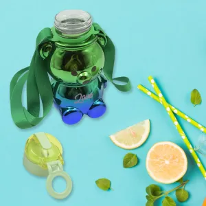 Cute Kids Water Bottle with Straw, Stickers & Strap – Leakproof, 1L Capacity (1 Pc)