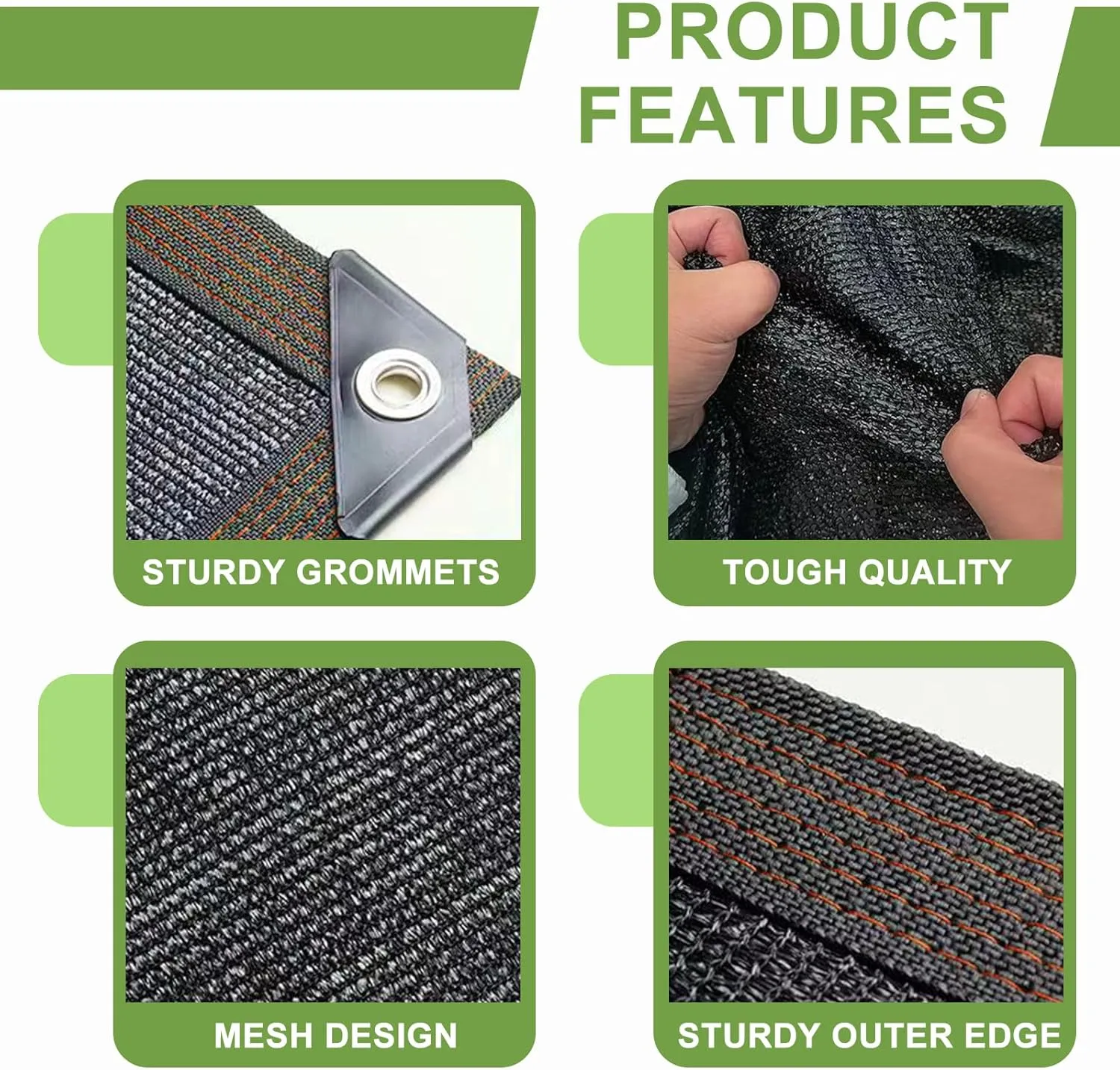 DGSL 40% Shade Cloth Greenhouse Shade Cover with Grommets - 6.5Ft x 13Ft Mesh Tarp for Pergola, Patio Plants, Chicken Coop, Garden, Outdoor, Backyard