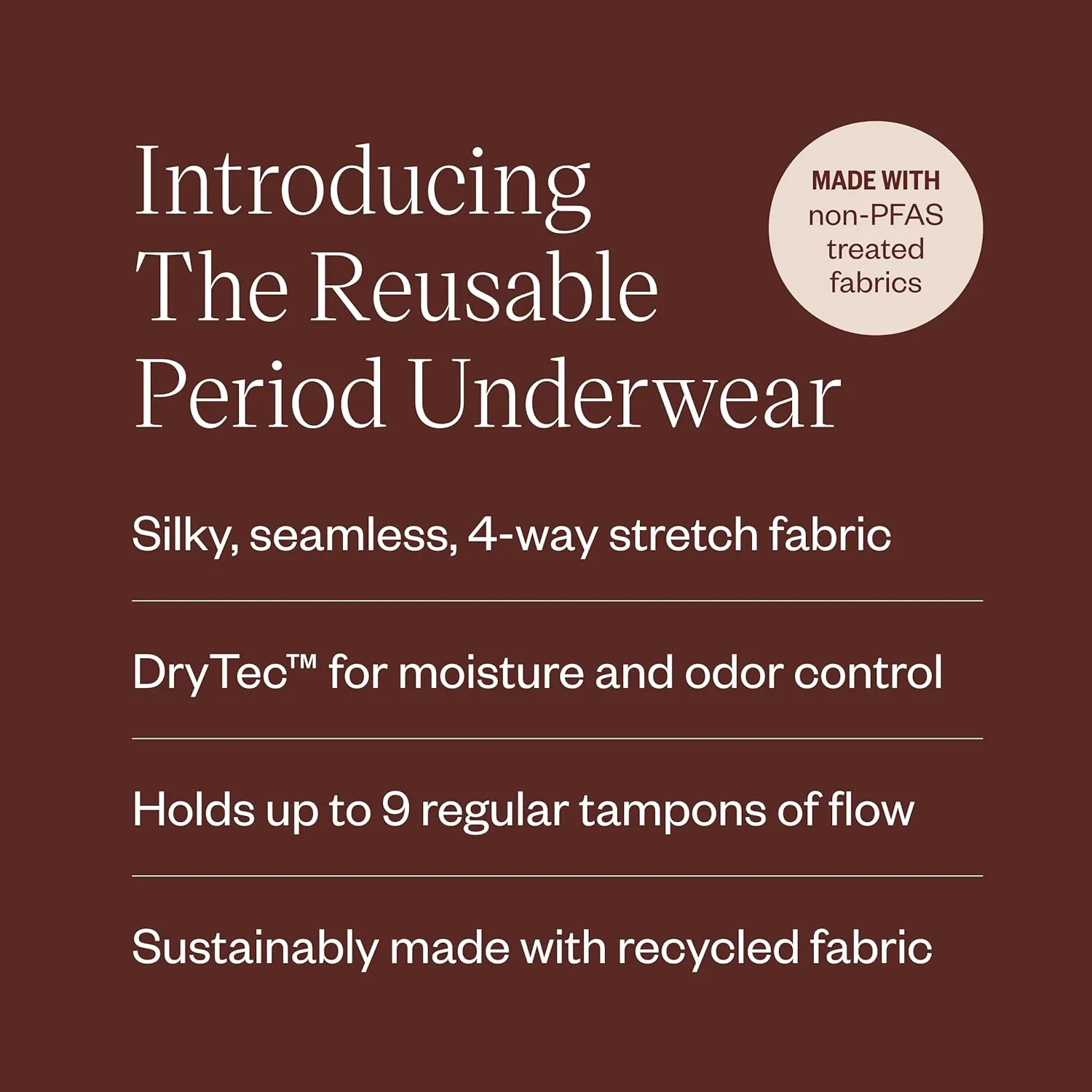 DIVA Reusable Period Underwear Cup Model 1 - Menstrual Underwear - Medical Grade Period Cup - Bikini, Black