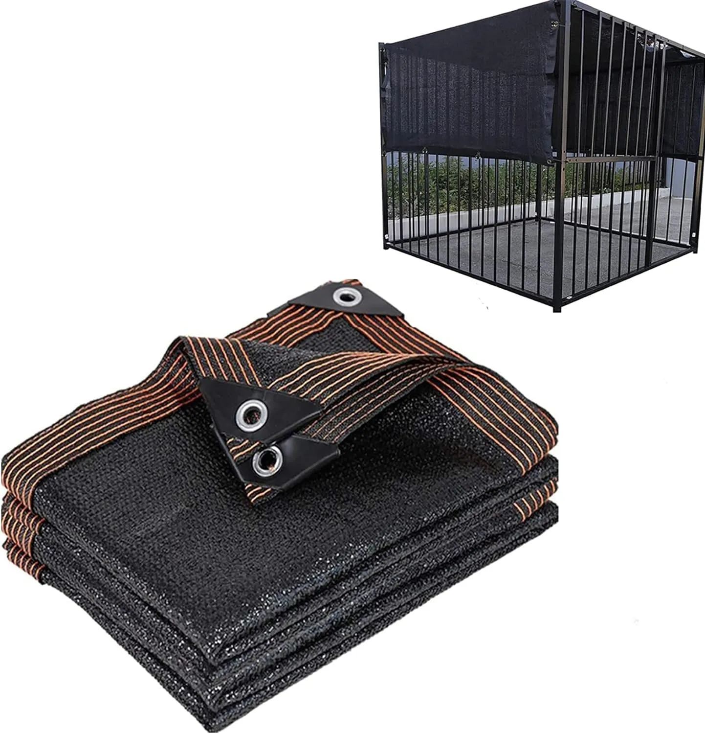 Dog Kennel Shade Cover 95% Sunblock Shade Tarp Panel Net Mesh with Grommets for Outdoor Dog House Large Pet Crate Chicken Coop, 10ft x 13ft