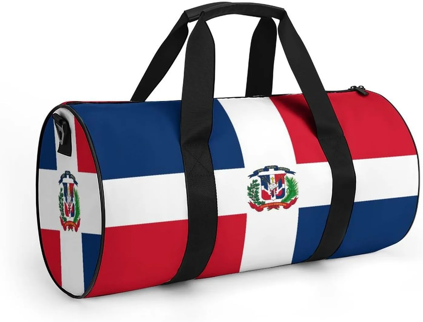 Dominican Flag Large Duffel Bag Dry Wet Separation for Men Women Sports Travel Tote