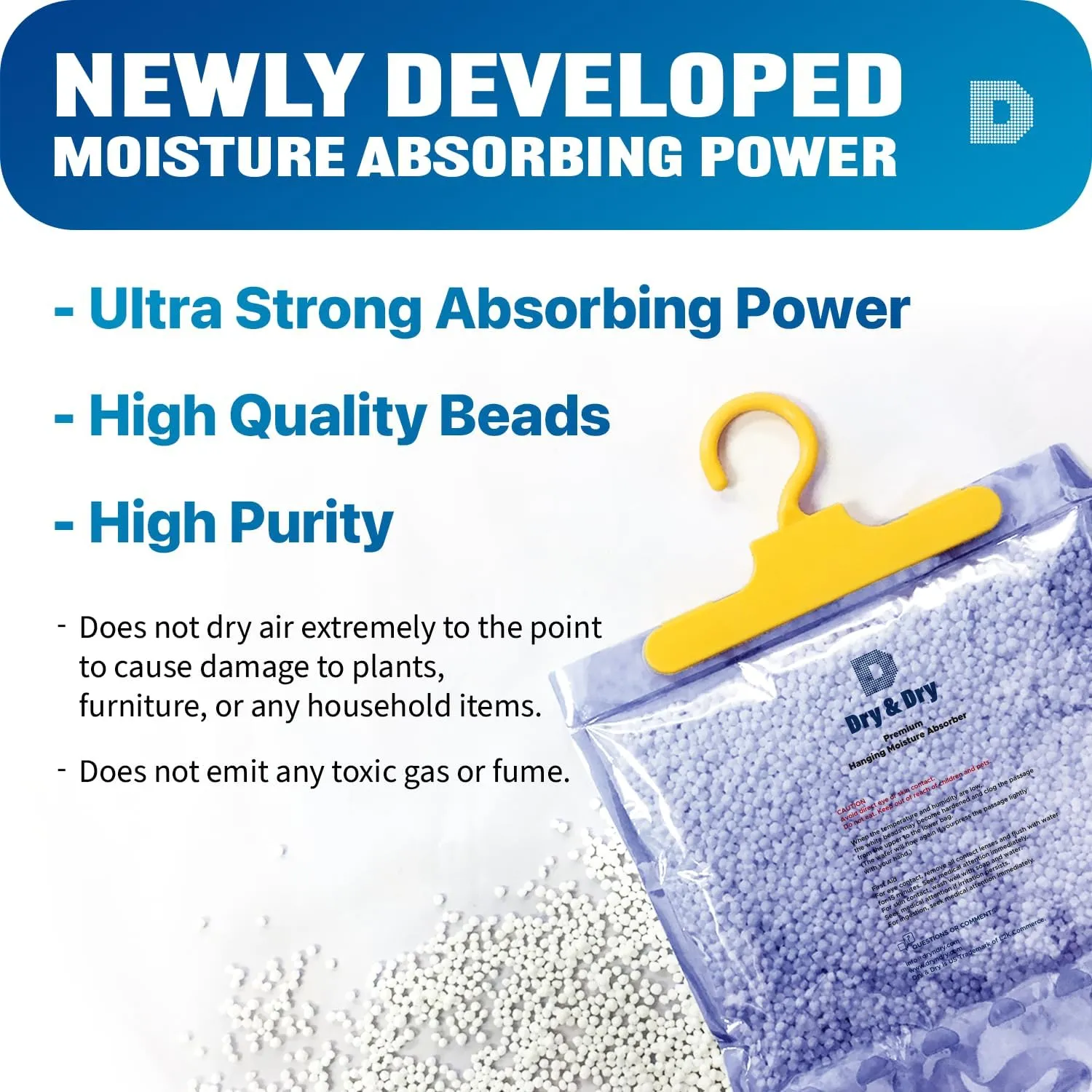 Dry & Dry 10 Pack[14 OZ] Premium Moisture Absorbers for Home, Basement & Bedroom - Small Dehumidifiers