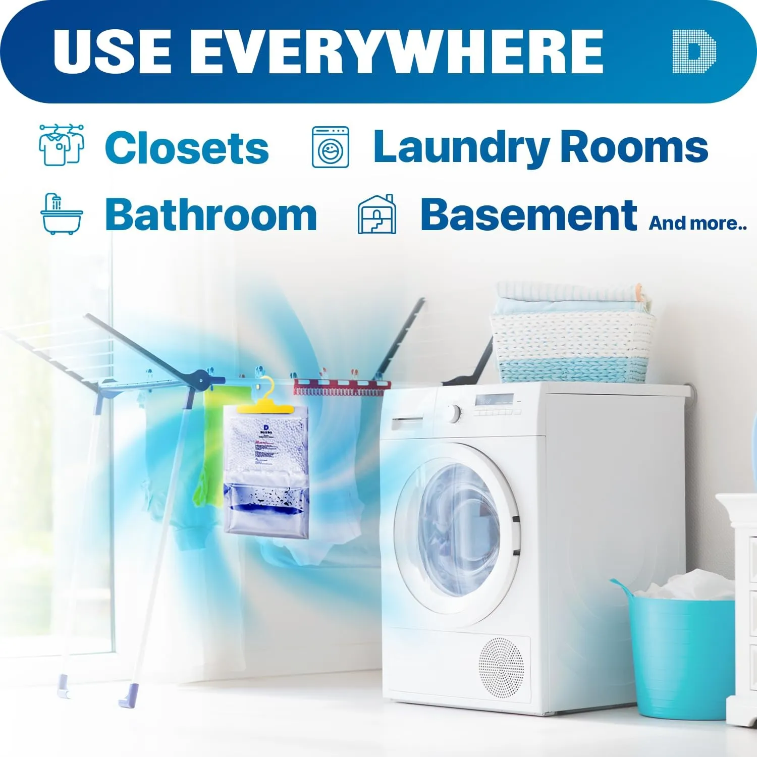 Dry & Dry 10 Pack[14 OZ] Premium Moisture Absorbers for Home, Basement & Bedroom - Small Dehumidifiers