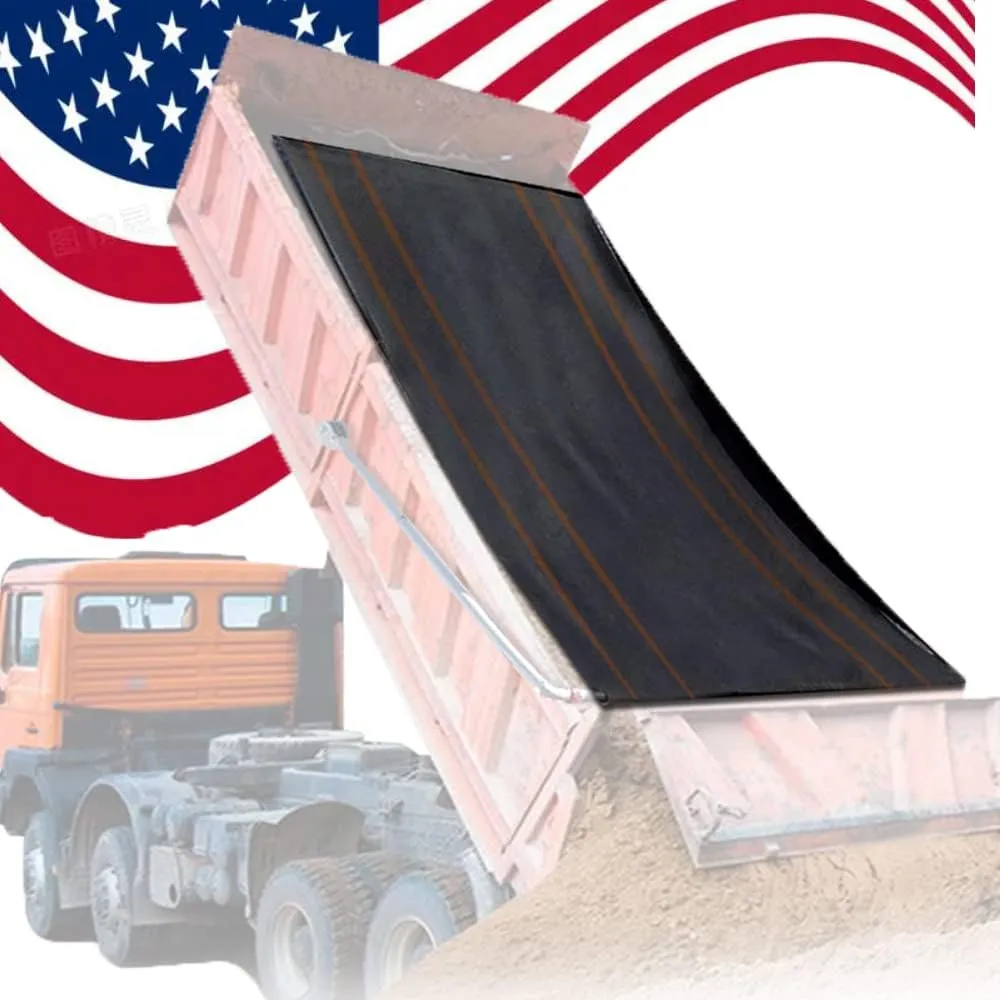 Dump Truck Mesh Tarp Tentproinc Heavy Duty Cover with 6'' Pocket Reinforced Double Needle Stitch Webbing Ripping Tearing Stop, No Rust Thicker Brass Grommets (Black, 7x18Feet)
