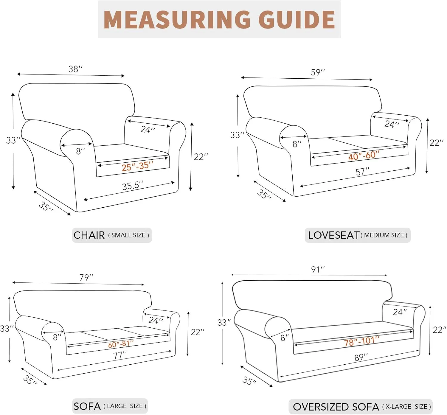 Easy-Going 100% Waterproof Couch Cover, Dual Waterproof Sofa Cover, Stretch Jacquard Sofa Slipcover, Leakproof Furniture Protector for Kids, Pets, Dog and Cat (Sofa, Coffee)