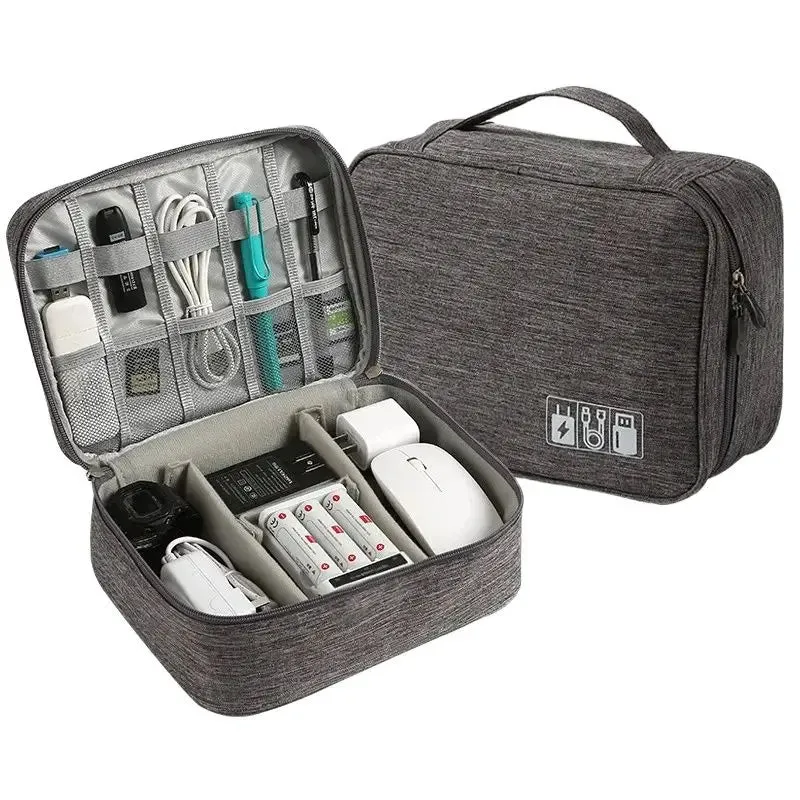 Electronics Travel Organizer Portable USB Flash Drives & Phone Storage Bag