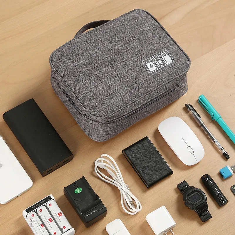 Electronics Travel Organizer Portable USB Flash Drives & Phone Storage Bag
