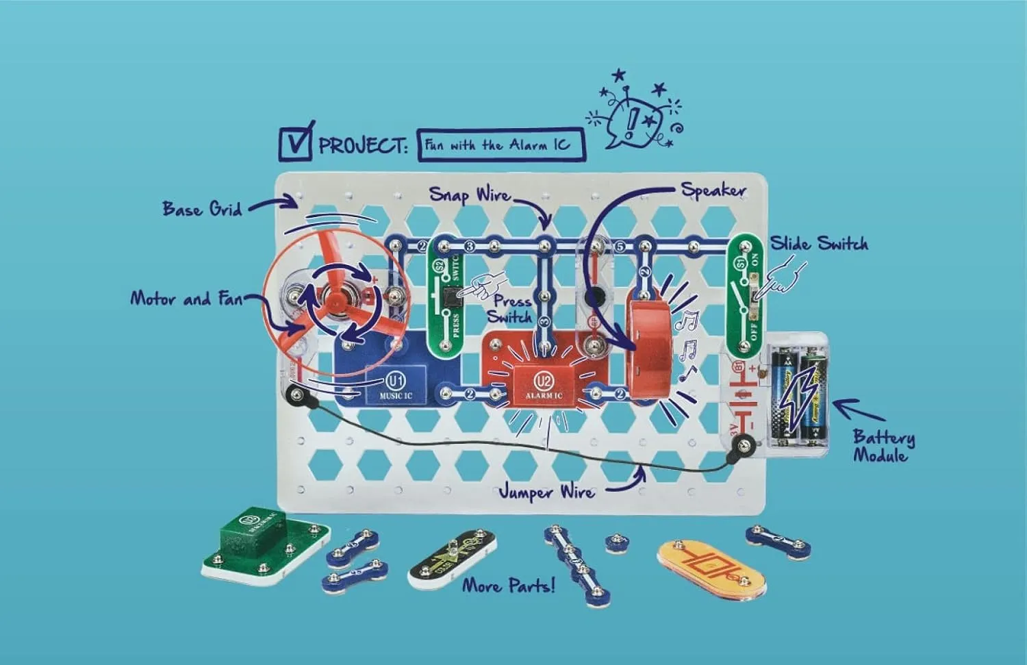 Elenco Snap Circuits Pro 500-in-1 Electronics Exploration Kit (EE-SC500)