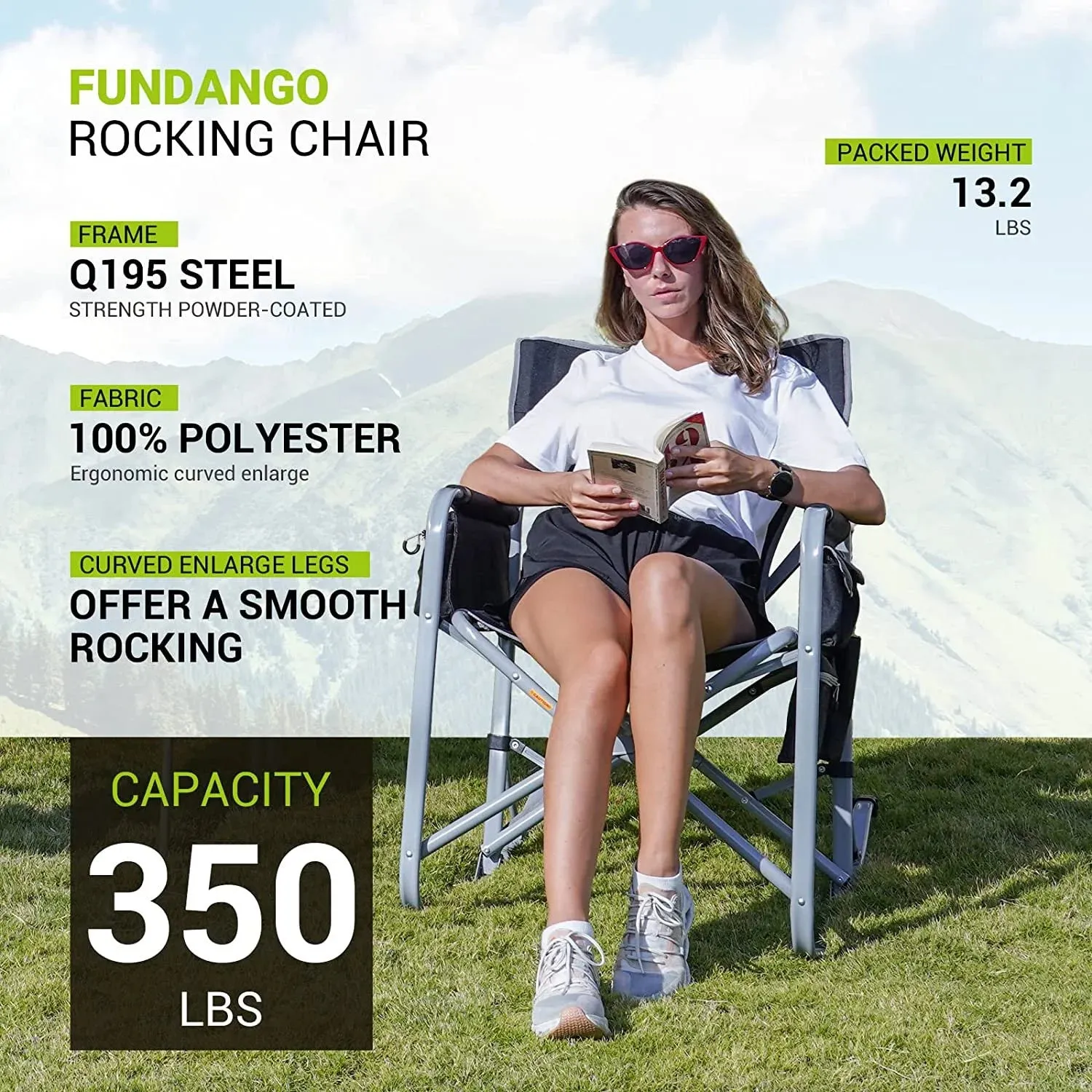Emergency Camp Chair - 300lb Capacity Folding Emergency Observation Seat