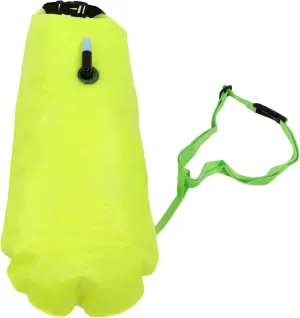 EVTSCAN 23 inch Large Inflation Swimming Buoy, Fluorescent Green High Visibility, PVC Swimming Float with Adjustable Waist Belt, Waterproof Storage Dry Bag, for Open Water Swimmers