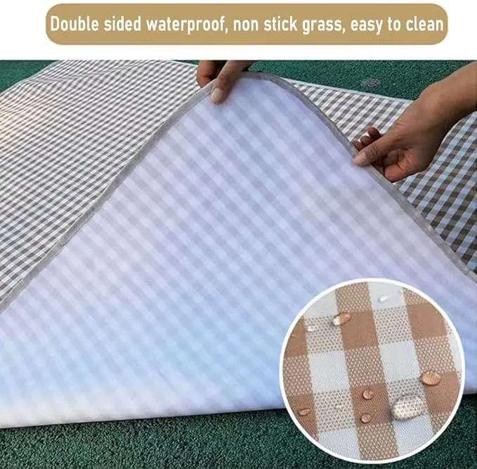 Extra Large 80"x 80" Beach Blanket, Outdoor Picnic Blankets, Waterproof Sandproof Portable Blankets, Foldable and Lightweight for Spring Summer Camping, Beach, Park (Brown, 80x80 in)