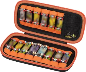 Finger Skateboard Case for TECH Deck Fingerboard Ultra DLX 14 Pack, Element Collectible Mini Skateboards Holder, Kids Toy Storage for Sticker Sheets, Wheels, Tool, Screws and Nut- Box Only