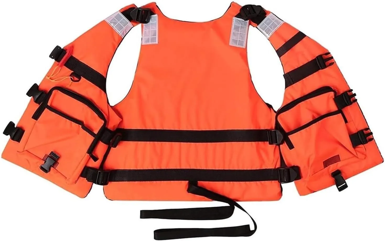 Fly Fishing Vest with Adjustable Belt, Whistle, Fishing Jackets for Water Sports
