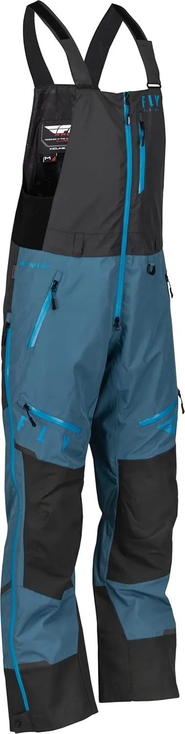 Fly Racing Incline Snow Jacket/Bib Combo (Blue/Grey, Men's Large Jacket/Men's Large Bib)