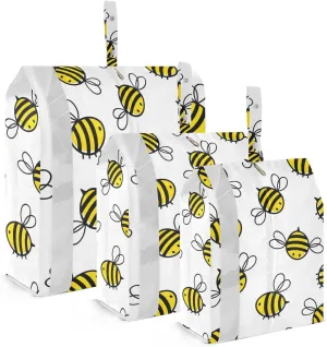 Flying Bumble Bees Travel Storage Bag with Lanyard - Portable Lightweight Classified Storage Bag with Zipper, Dust and Waterproof Travel Packing Cube for Suitcase,3 Pieces