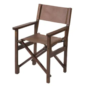 Foldable Directors Leather Arm Chair