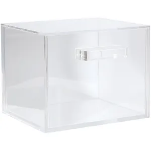 ForPro Premium Pure & Simple XL Facial Towel Acrylic Holder with Drawer, Holds 50 Pure & Simple XL Facial Towels, Disposable Makeup Remover Dry Wipe Holder
