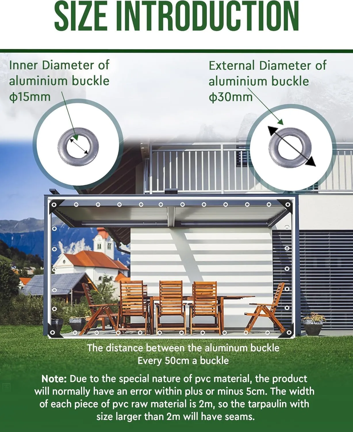 FoundGo 8' x 10' Clear Tarps Heavy Duty PVC Vinyl 20 Mil Thick Tarpaulin Glass Tarpaulin with Metal Grommets，Protects Against Water, UV-Ray, Tear, Cold Weather Resistan for Greenhouse Balcony Garden