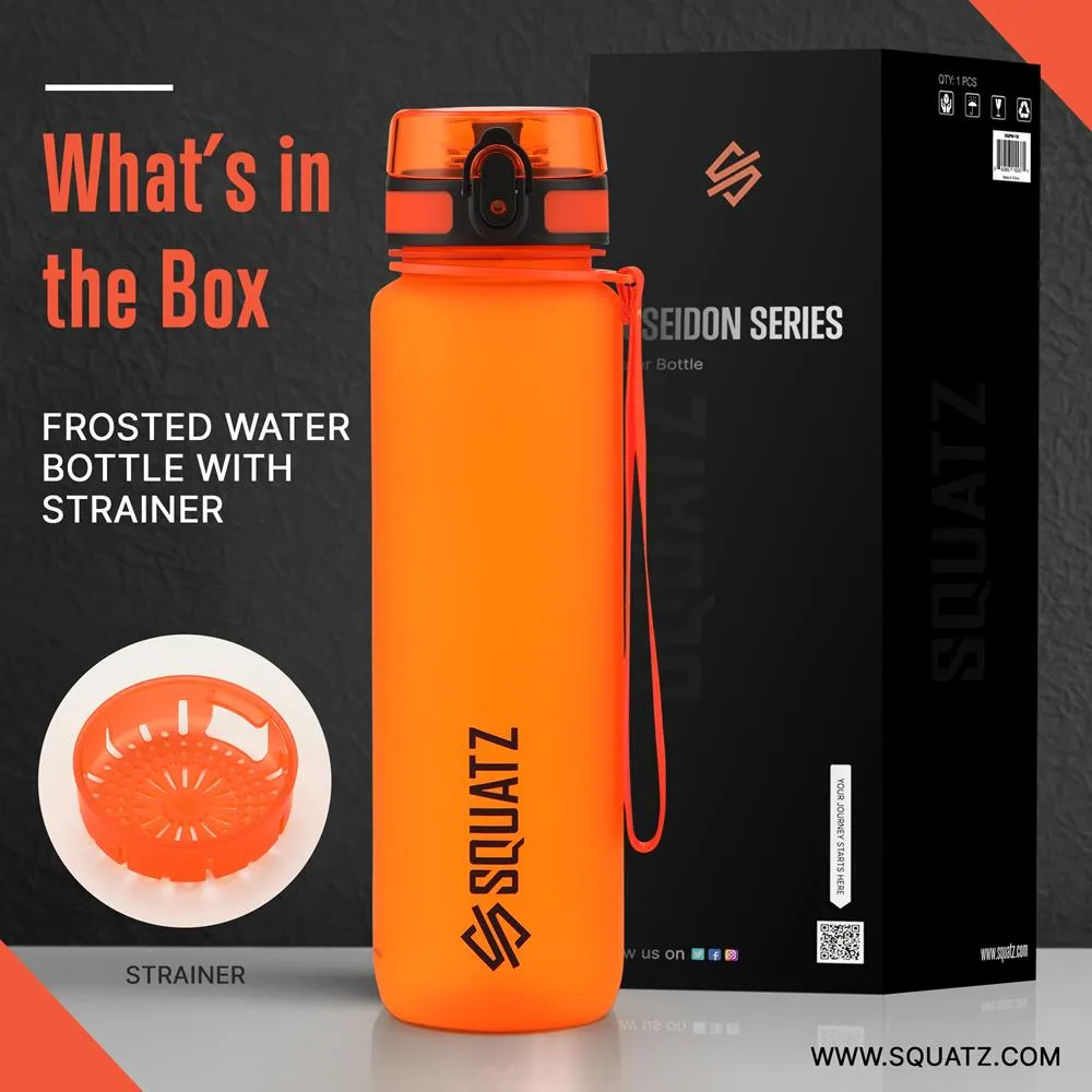 Frosted Water Bottle With Strainer