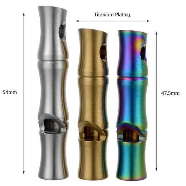 FURA Long Type Outdoor Survival Stainless Steel Whistle Silver