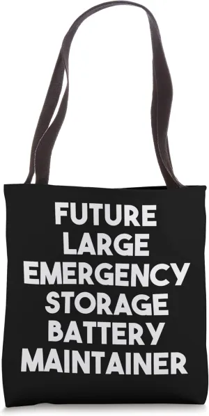 Future Large Emergency Storage Battery Maintainer Tote Bag