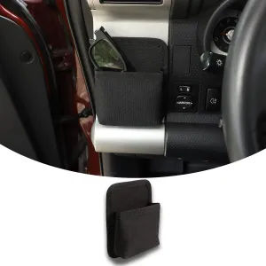 Generic Car Air Vent Storage Bag Fit for Toyota FJ Cruiser 2007-2021 Multifunction Organizer Pouch Storage Sunglasses Coin Key Card Case, Black, KiTen