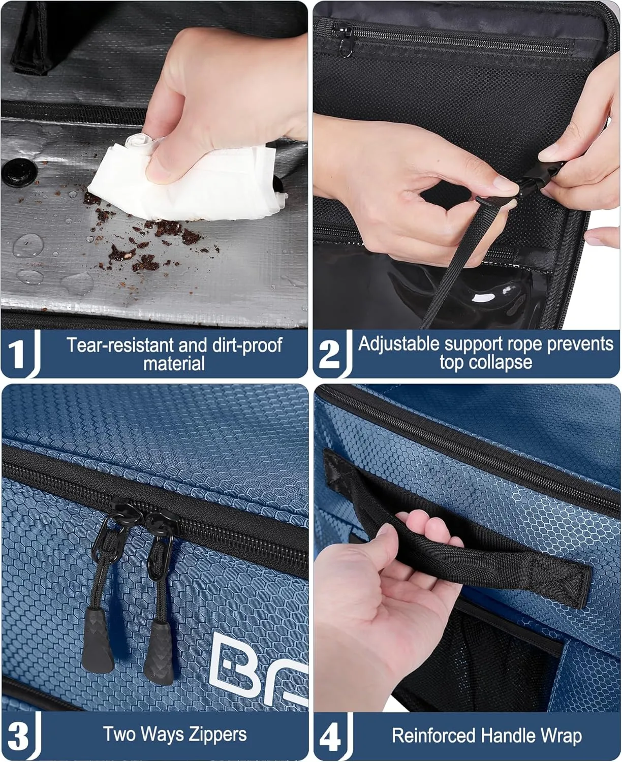 Golf Trunk Organizer, Waterproof Car Golf Locker with Separate Ventilated Compartment for 2 Pair Shoes, Golf Storage for Balls, Tees, Cap, Clothes, Gloves, Accessories, Gifts for Men, Women