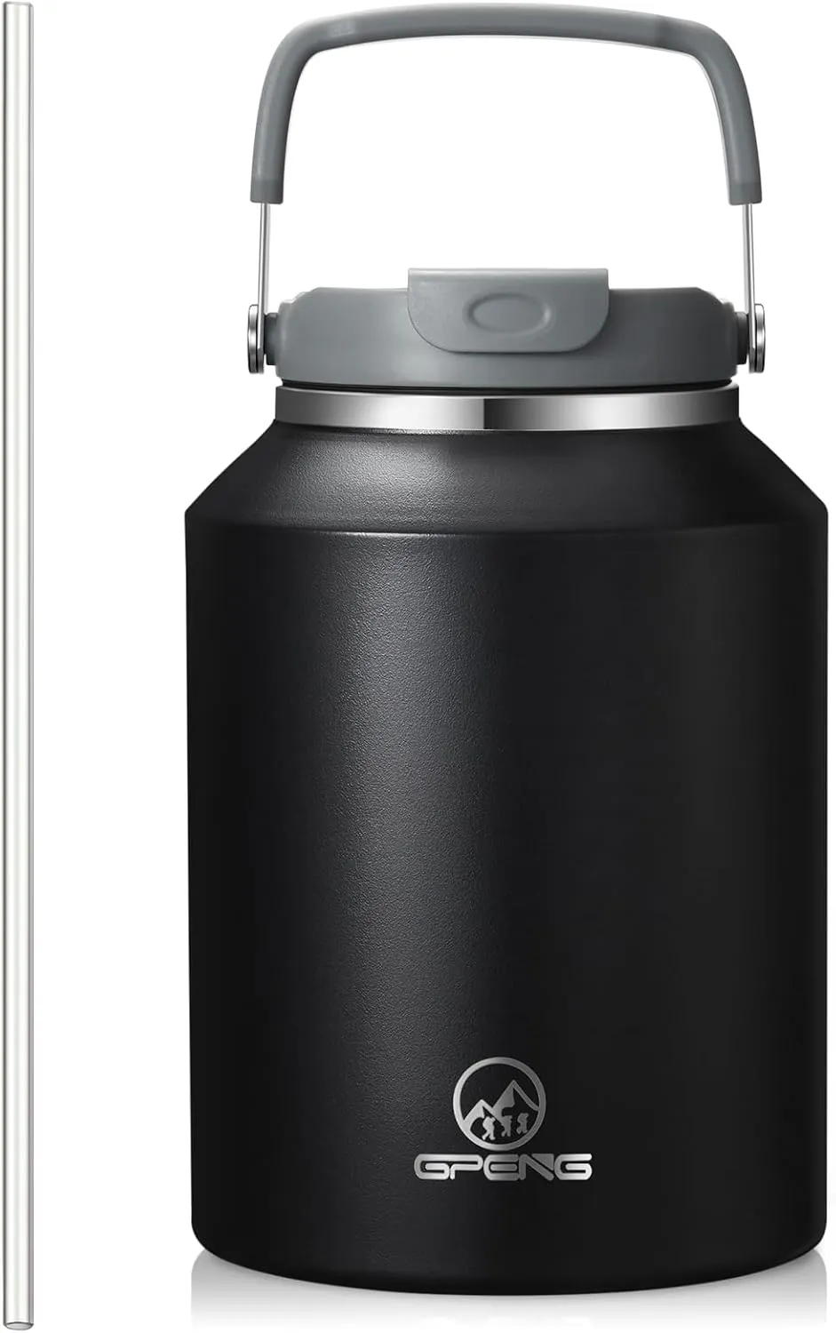 Gpeng 40 oz Tumbler with Handle, Water Bottles with Straw Lid, Insulated Stainless Steel Travel Mug Cup Holder Friendly, Keep Drinks Cold or Hot for 48  Hours